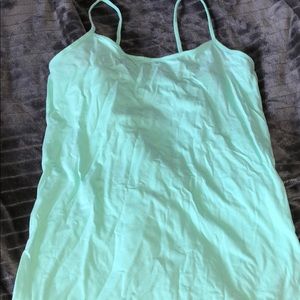 A light blue tank top